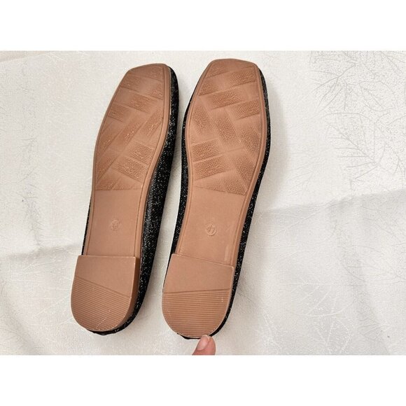 Women’s Sparkle Knit Ballet Flat  Size 9‎ Black Gothic Easy Classic Comfort - Picture 6 of 7